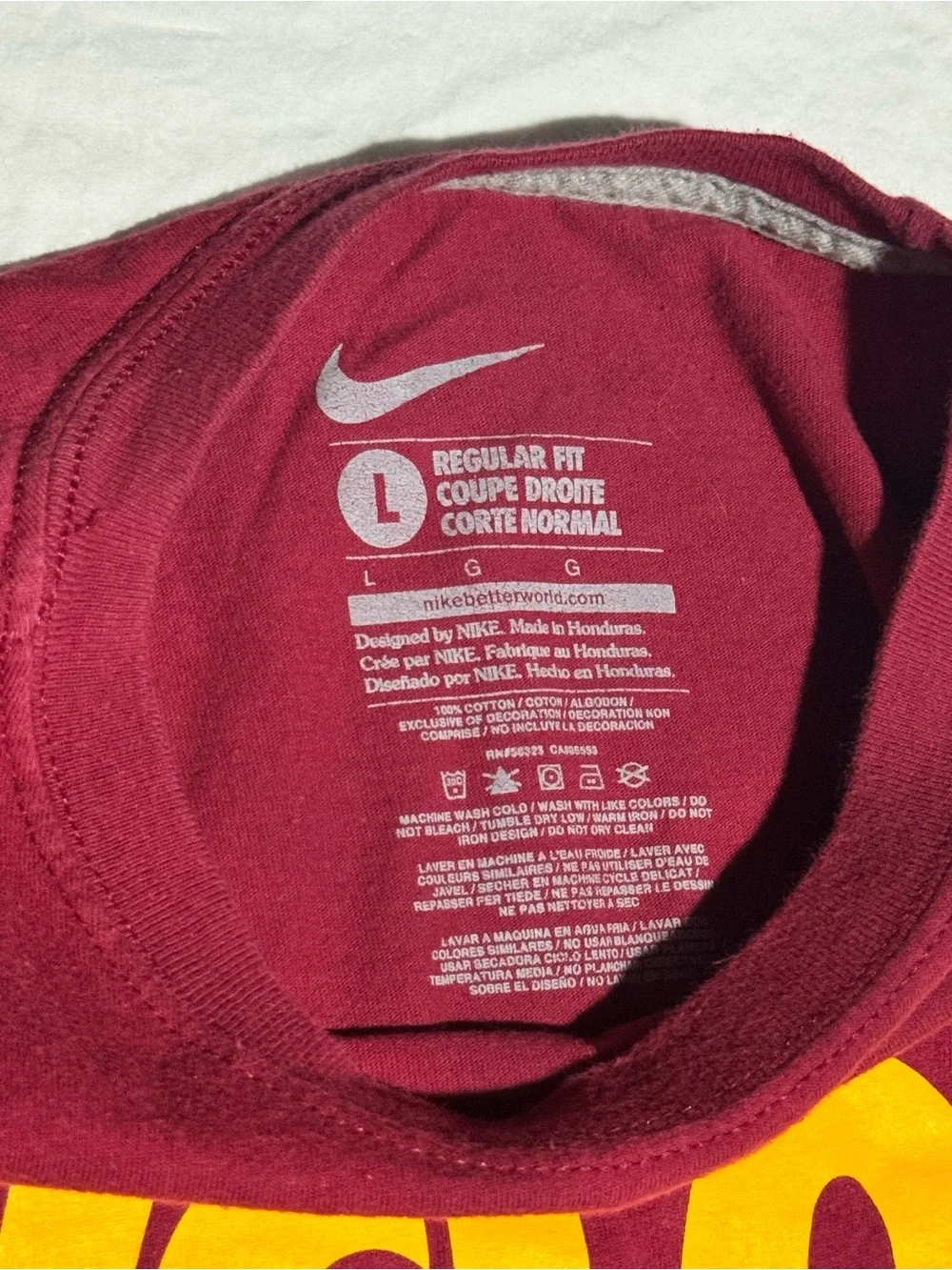 NIKE REGULAR FIT IOWA STATE CYCLONES SHORT-SLEEVE T SHIRT - RED MENS LARGE